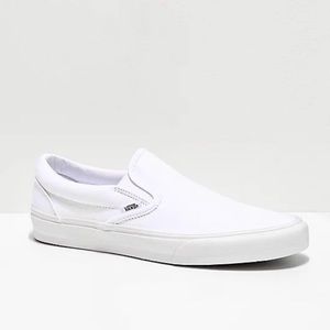 white slip on vans